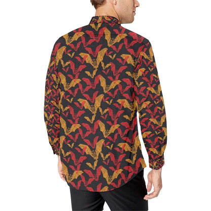 Bat Pattern Print Design 01 Men's Long Sleeve Shirt