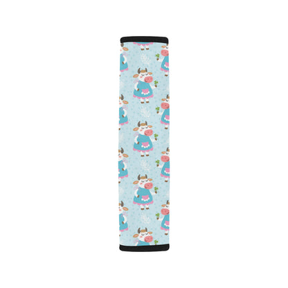 Cattle Happy Pattern Print Design 03 Car Seat Belt Cover
