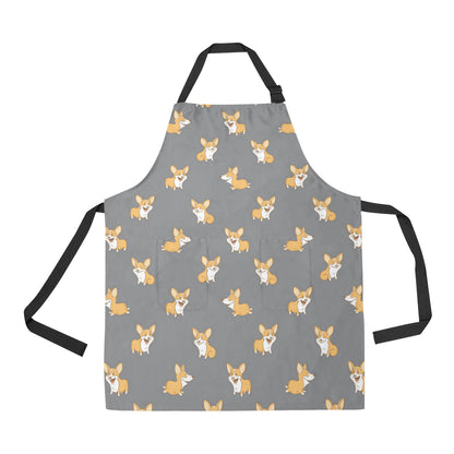 Pembroke Welsh Corgis Pattern Print Design A02 Apron with Pocket