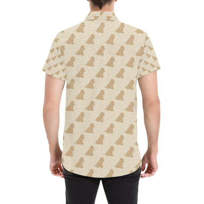 Chinese Shar Pei Pattern Print Design 01 Men's Short Sleeve Button Up Shirt