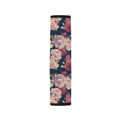 Peony Pattern Print Design PE03 Car Seat Belt Cover