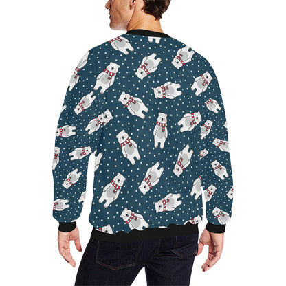 Polar Bear Pattern Print Design PB05 Men Long Sleeve Sweatshirt