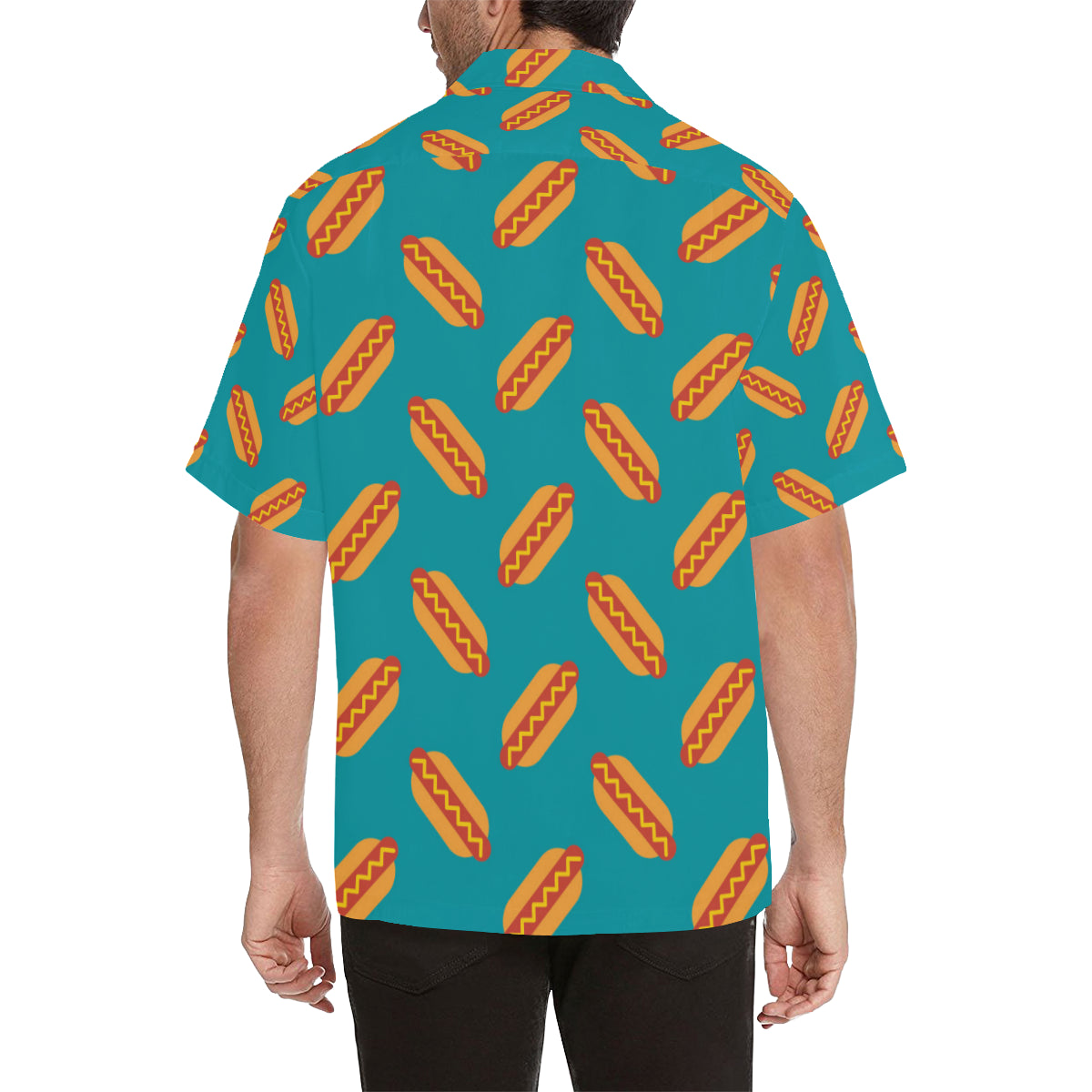 Hot Dog Pattern Print Design 03 Men's Hawaiian Shirt