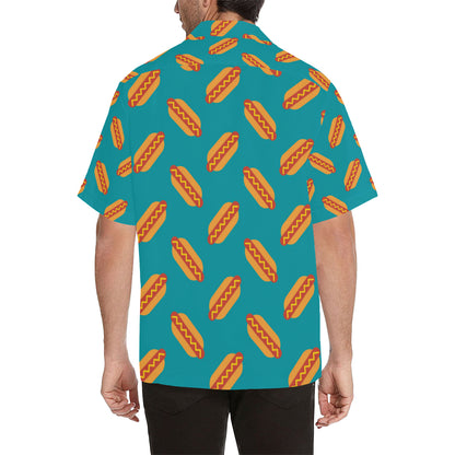 Hot Dog Pattern Print Design 03 Men's Hawaiian Shirt