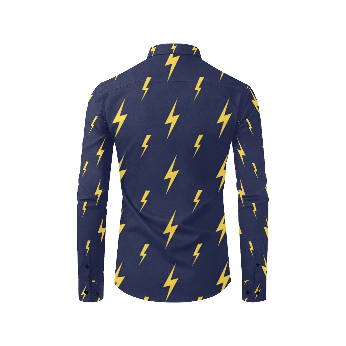 Lightning Thunder Pattern Print Design 03 Men's Long Sleeve Shirt