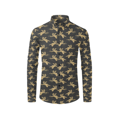 Cupid Pattern Print Design 02 Men's Long Sleeve Shirt
