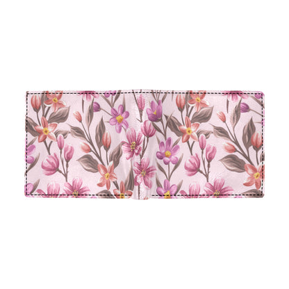 Summer Floral Pattern Print Design SF09 Men's ID Card Wallet