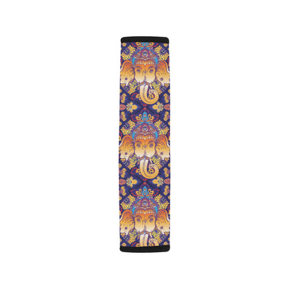 Ganesha Pattern Print Design 01 Car Seat Belt Cover