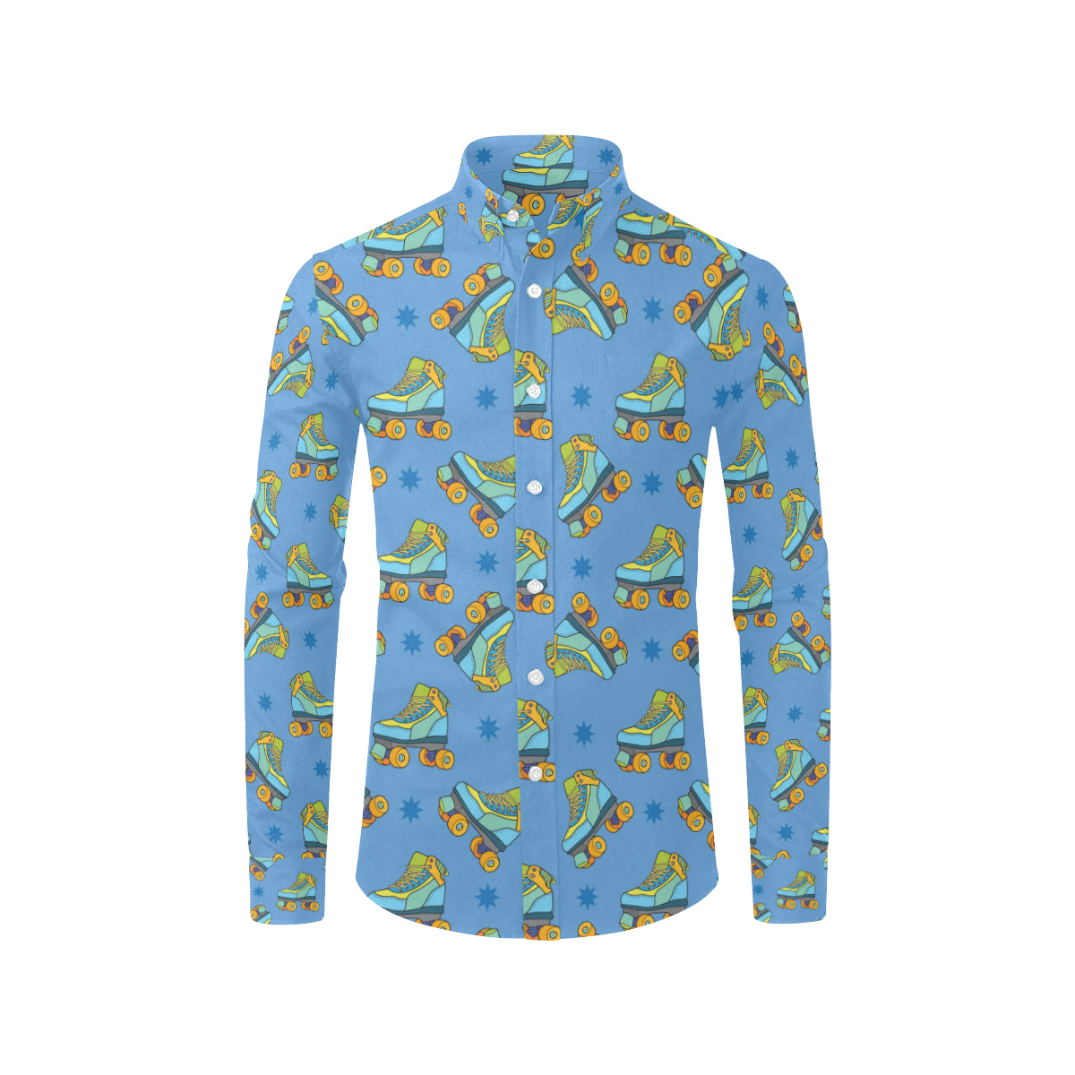 Roller skate Pattern Print Design A04 Men's Long Sleeve Shirt