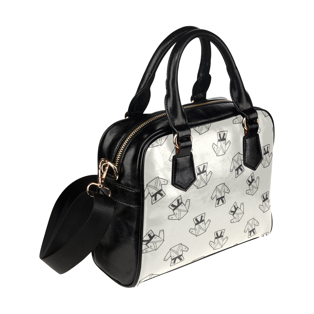 Karate Pattern Print Design 01 Shoulder Handbag