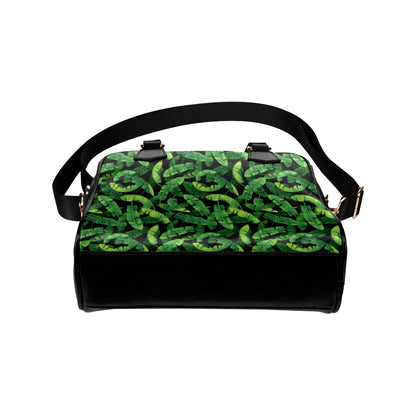 Banana Leaf Pattern Print Design 02 Shoulder Handbag