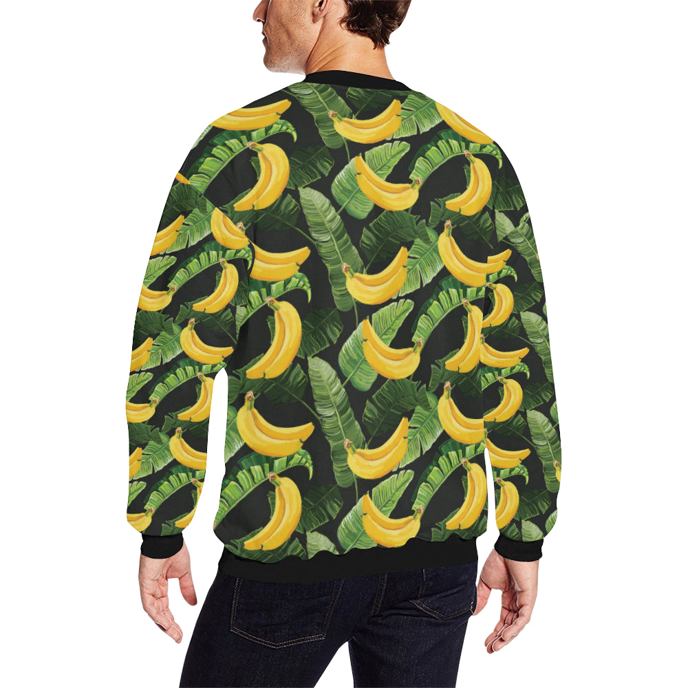 Banana Pattern Print Design BA01 Men Long Sleeve Sweatshirt