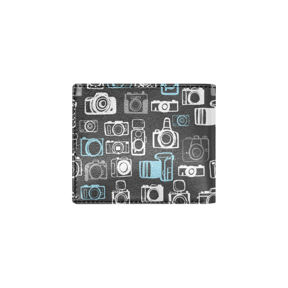 Camera Pattern Print Design 04 Men's ID Card Wallet