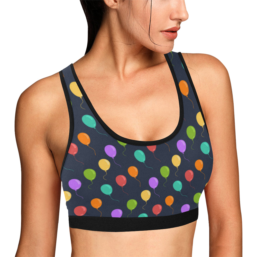 Ballon Colorful Pattern Print Design 03 Sports Bra