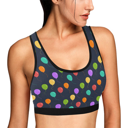 Ballon Colorful Pattern Print Design 03 Sports Bra