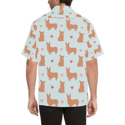 Pembroke Welsh Corgis Pattern Print Design A01 Men's Hawaiian Shirt