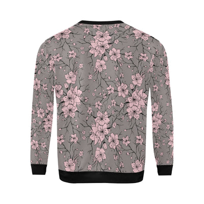 Cherry Blossom Pattern Print Design CB05 Men Long Sleeve Sweatshirt