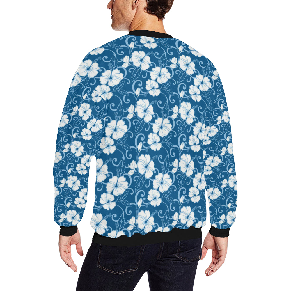 Hibiscus Pattern Print Design HB03 Men Long Sleeve Sweatshirt