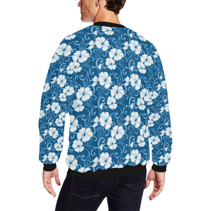 Hibiscus Pattern Print Design HB03 Men Long Sleeve Sweatshirt