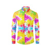 Tie Dye Rainbow Themed Print Men's Long Sleeve Shirt