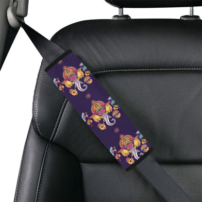 Ganesha Pattern Print Design 04 Car Seat Belt Cover