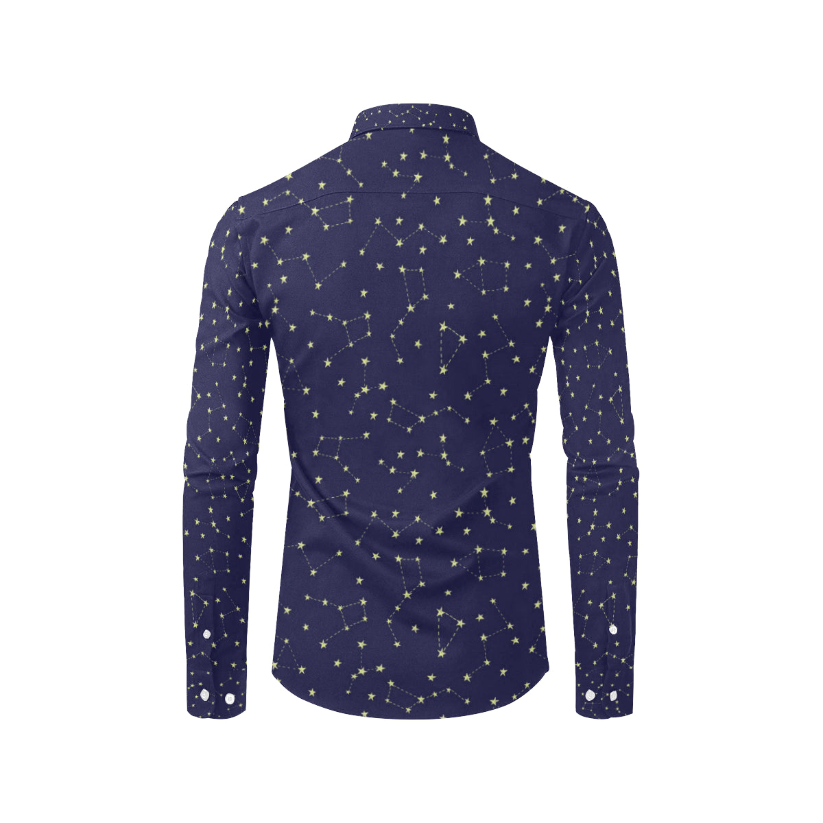 Constellation Pattern Print Design 02 Men's Long Sleeve Shirt
