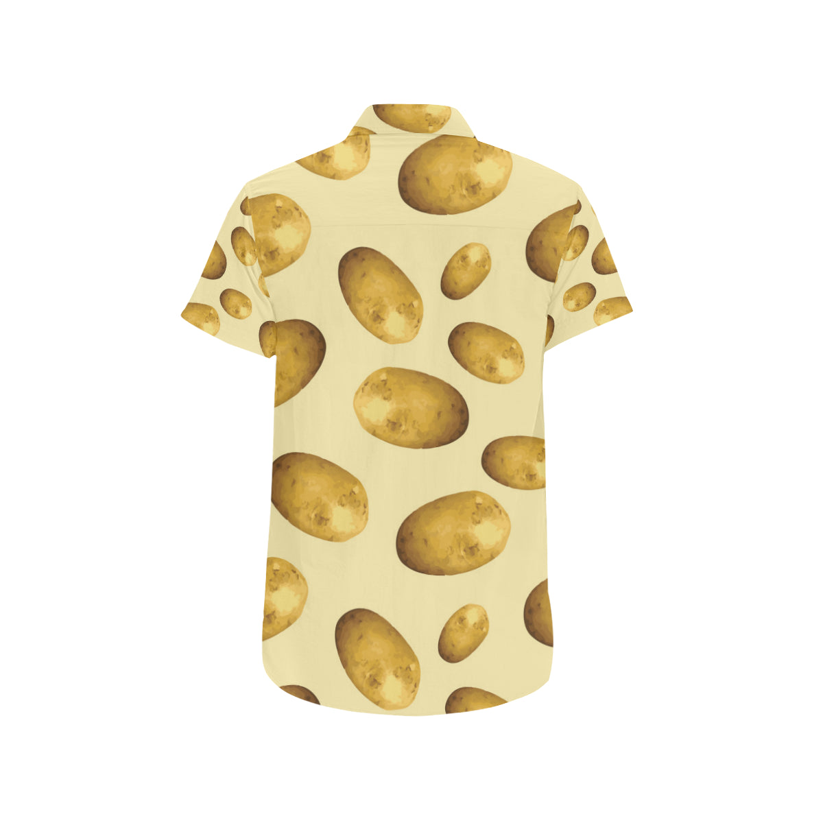 Potato Pattern Print Design A01 Men's Short Sleeve Button Up Shirt