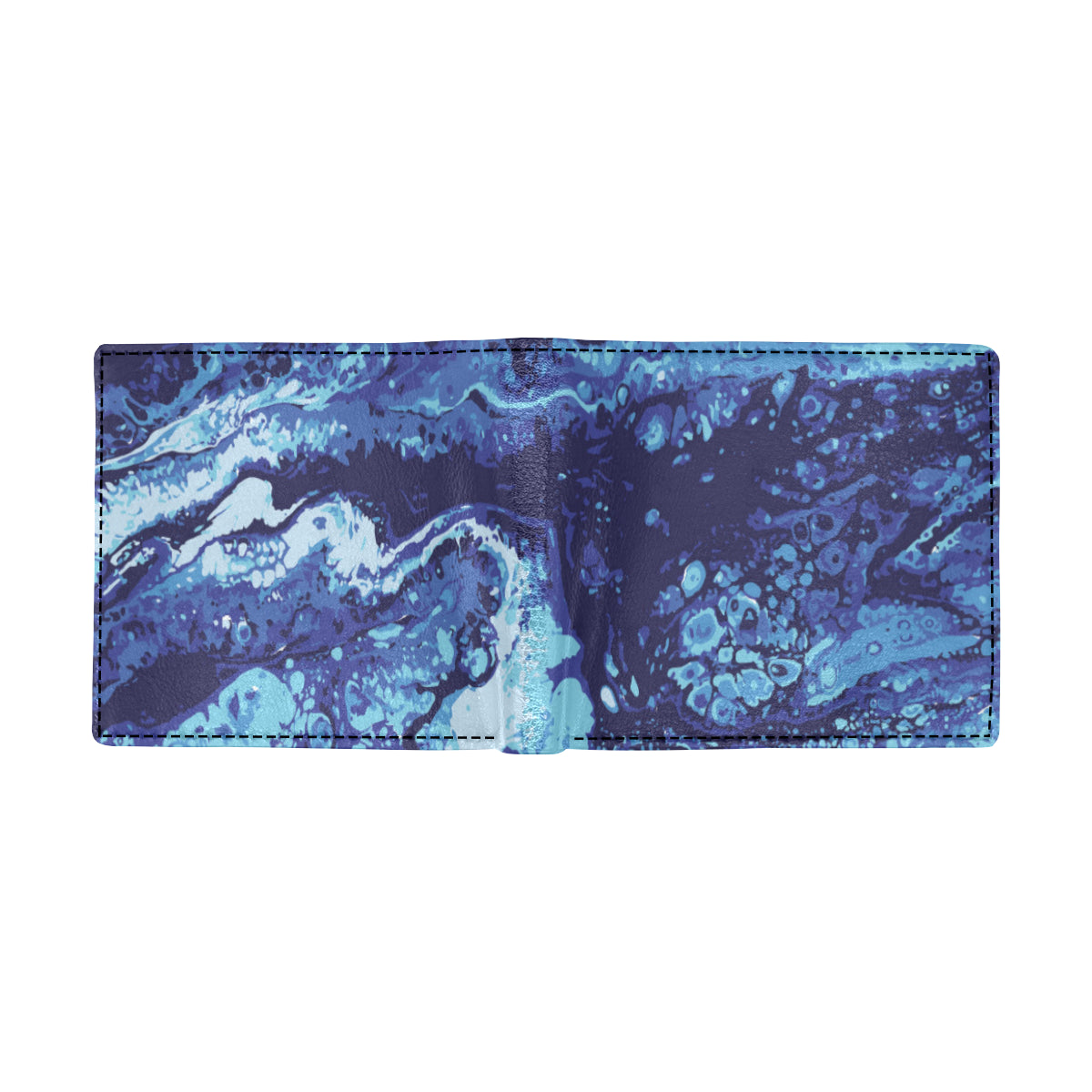 Ocean Liquid Pattern Print Design A03 Men's ID Card Wallet