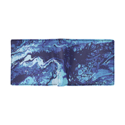 Ocean Liquid Pattern Print Design A03 Men's ID Card Wallet