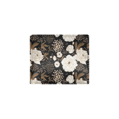 Peony Pattern Print Design A02 Men's ID Card Wallet