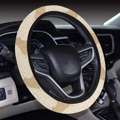 Chinese Shar Pei Pattern Print Design 01 Steering Wheel Cover with Elastic Edge