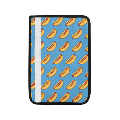 Hot Dog Pattern Print Design 02 Car Seat Belt Cover