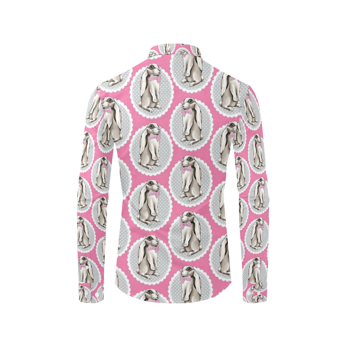 Rabbit Pattern Print Design RB019 Men's Long Sleeve Shirt