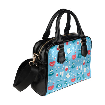 Nurse Pattern Print Design A03 Shoulder Handbag