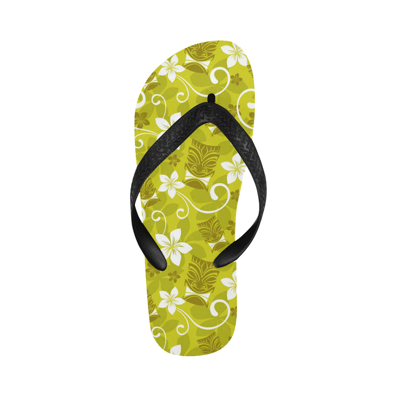 Hawaiian Themed Pattern Print Design H019 Flip Flops-JorJune