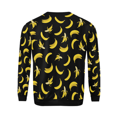 Banana Pattern Print Design BA05 Men Long Sleeve Sweatshirt