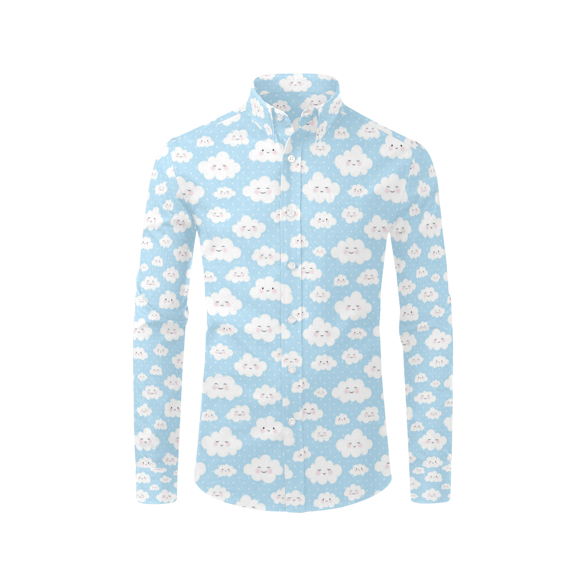 Cloud  Pattern Print Design 02 Men's Long Sleeve Shirt
