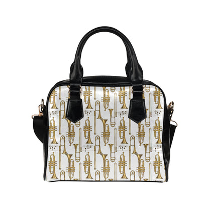 Trombone Pattern Print Design 04 Shoulder Handbag