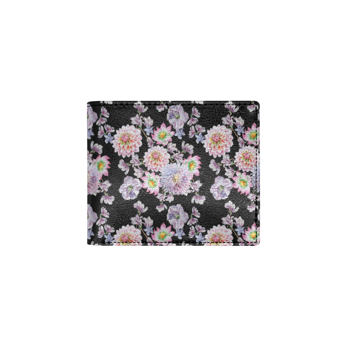 Dahlia Pattern Print Design DH012 Men's ID Card Wallet