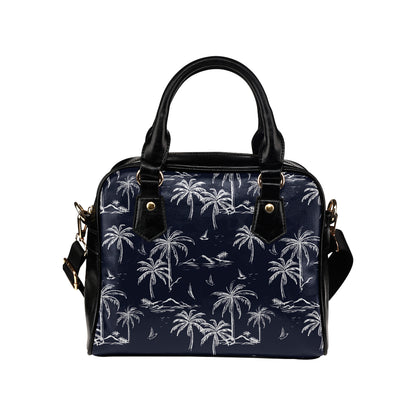 Pacific island Pattern Print Design A02 Shoulder Handbag