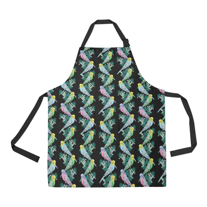 Budgerigar Pattern Print Design 03 Apron with Pocket