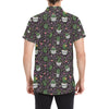 Cactus Pattern Print Design 03 Men's Short Sleeve Button Up Shirt