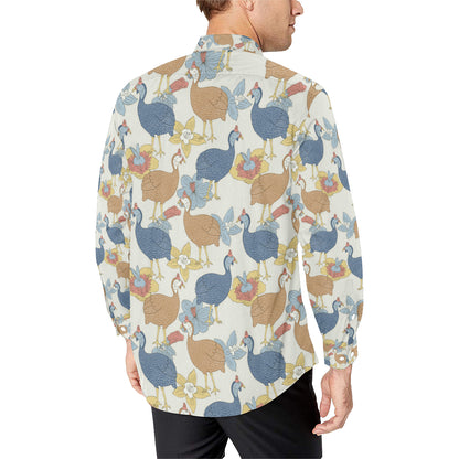 Guinea Fowl Pattern Print Design 01 Men's Long Sleeve Shirt