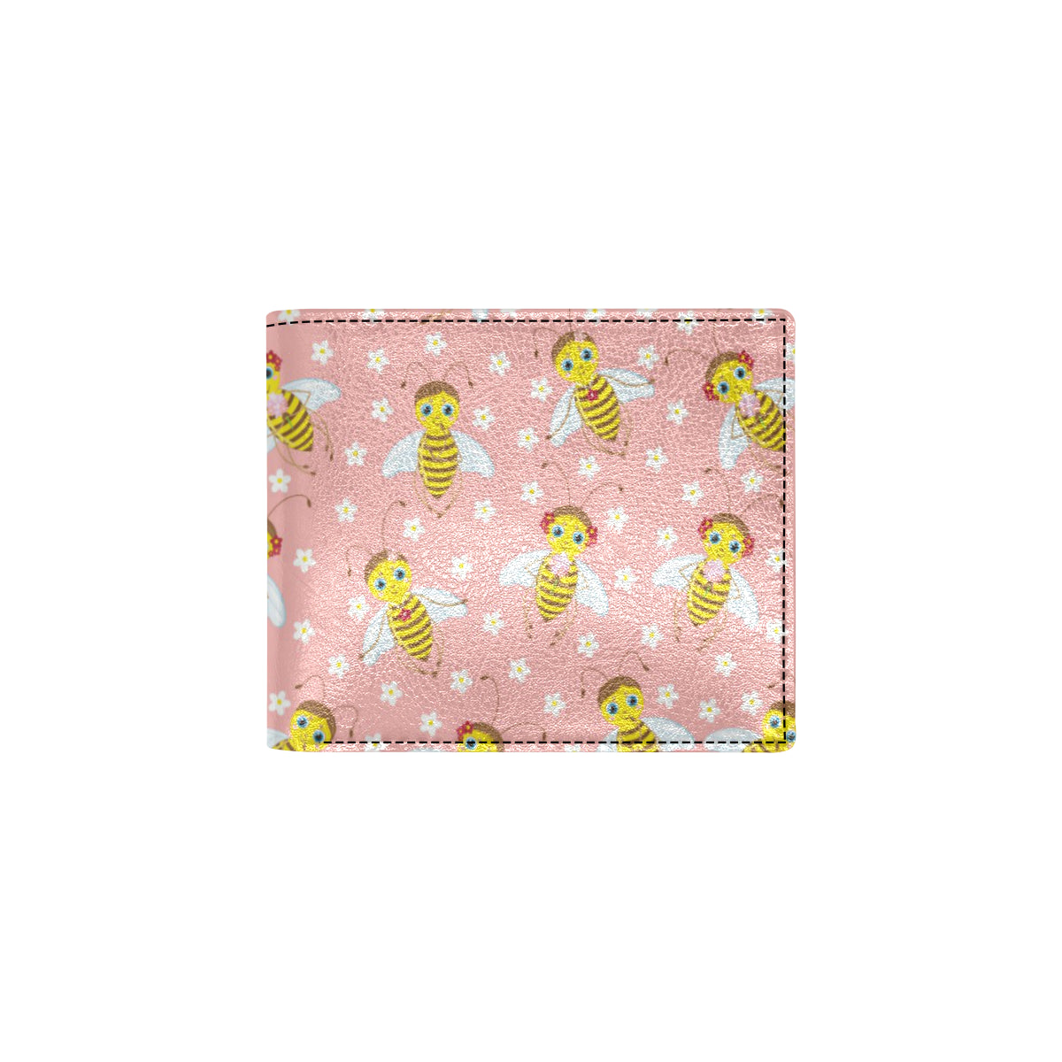 Bee Pattern Print Design BEE07 Men's ID Card Wallet