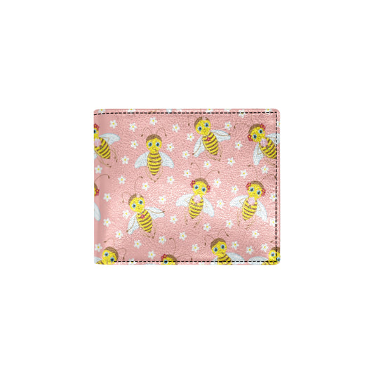 Bee Pattern Print Design BEE07 Men's ID Card Wallet