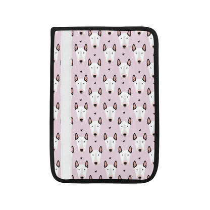 Bull Terrier Pink Print Pattern Car Seat Belt Cover