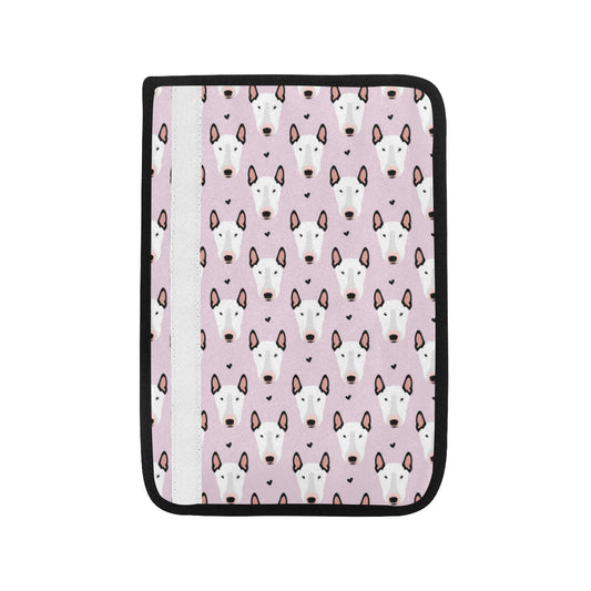 Bull Terrier Pink Print Pattern Car Seat Belt Cover
