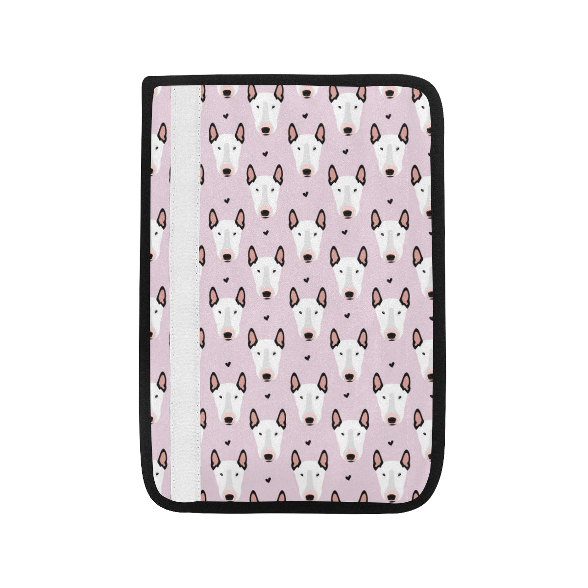 Bull Terrier Pink Print Pattern Car Seat Belt Cover