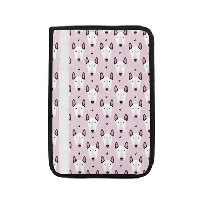 Bull Terrier Pink Print Pattern Car Seat Belt Cover