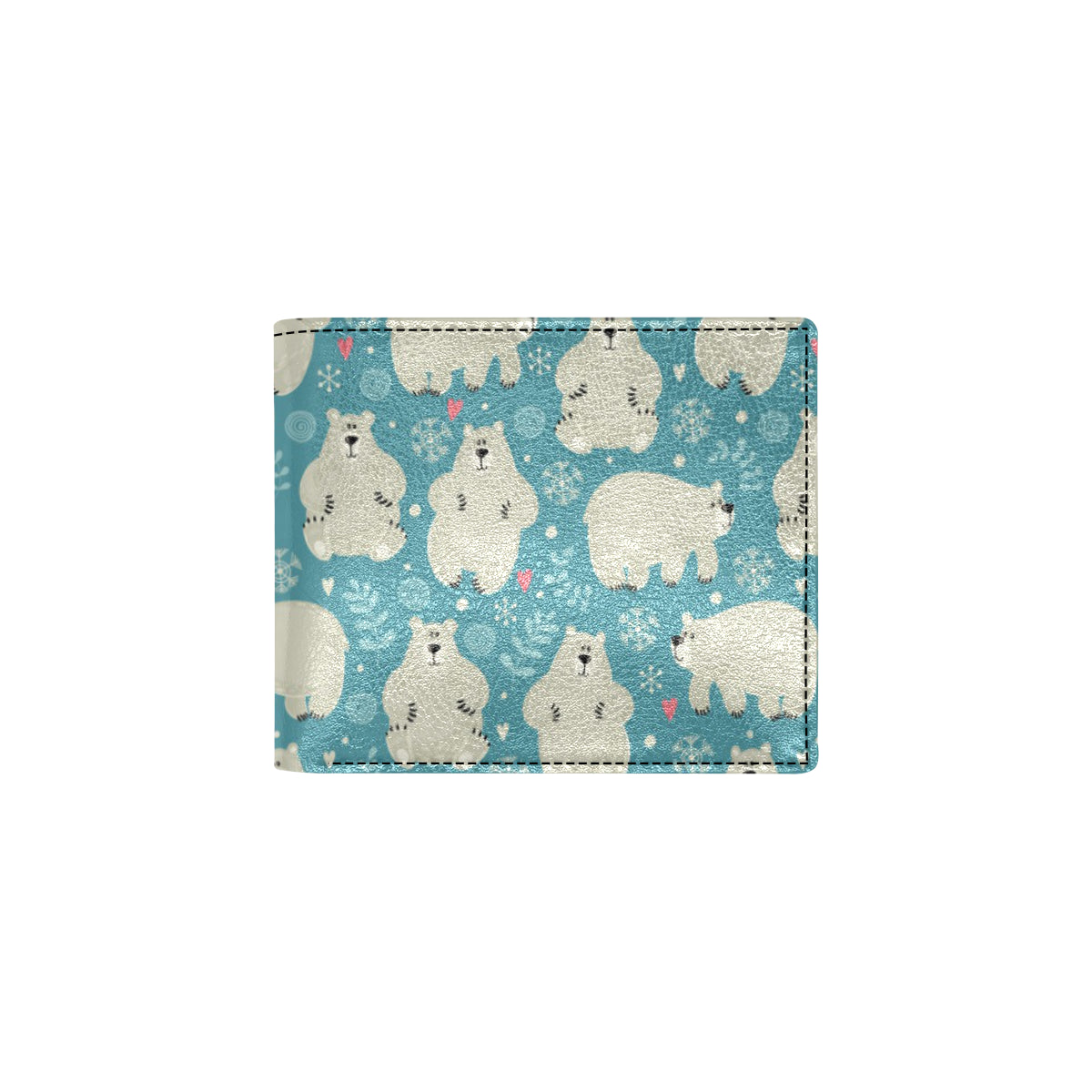 Bear Pattern Print Design BE04 Men's ID Card Wallet